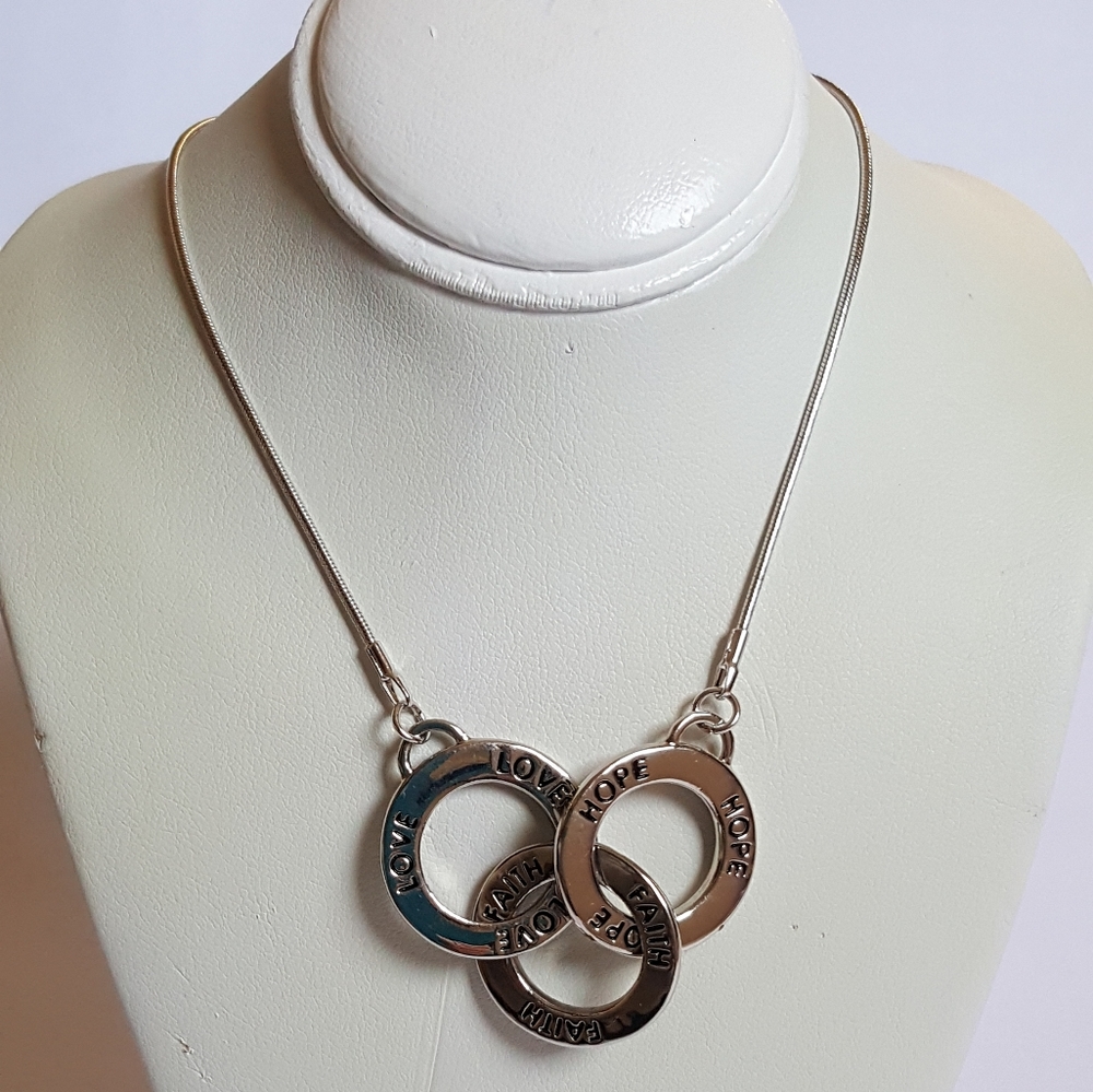 fancy necklace love, hope,faith